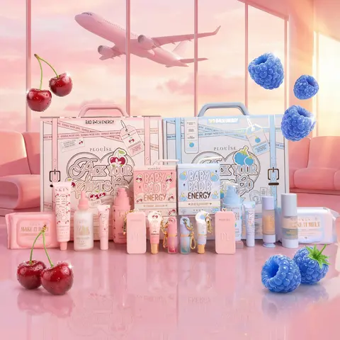 P.Louise Pack Your Sh*t And Go Suitcase Duo, Makeup Remover Balm Set, Raspberry Fragrance Cosmetic Skincare Kit
