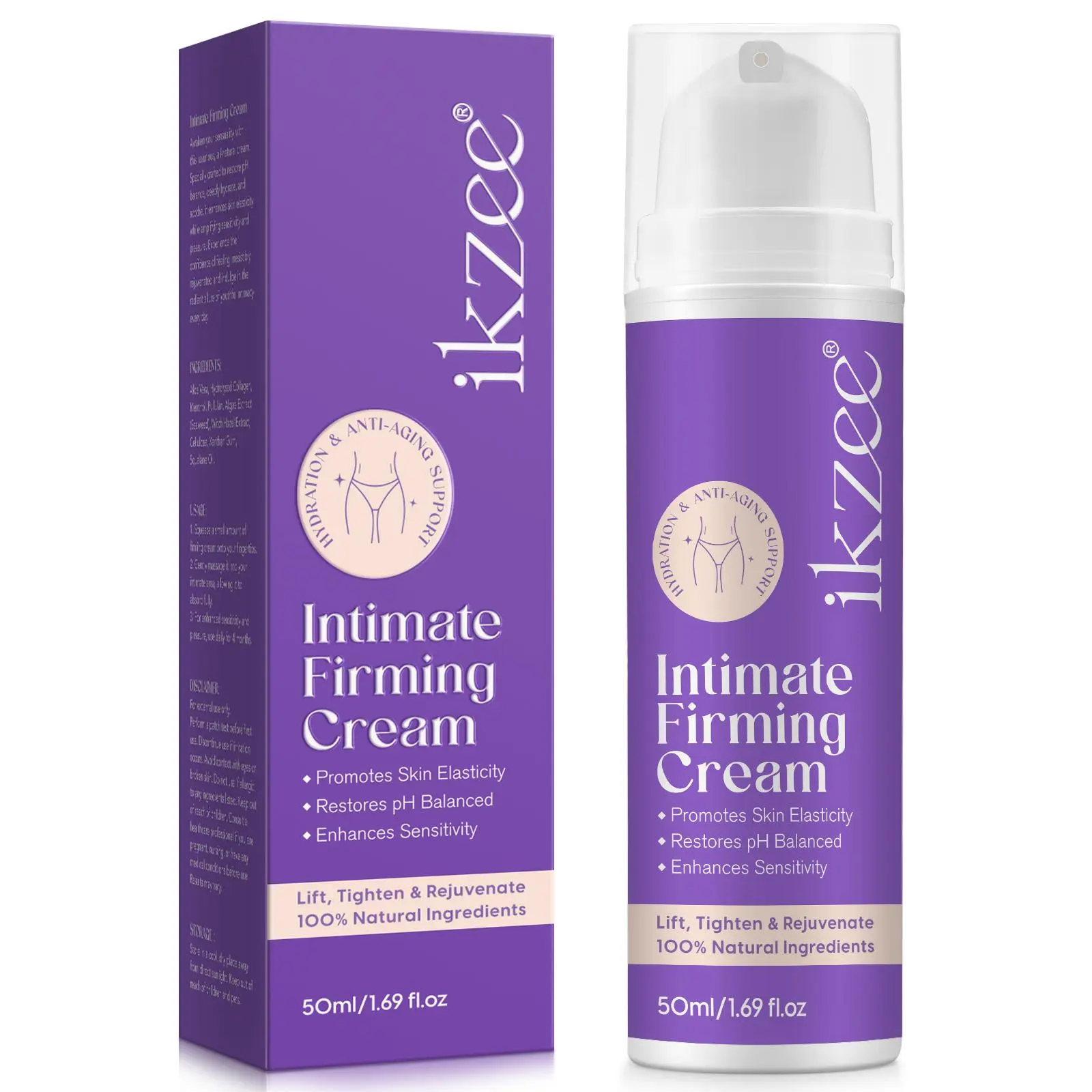 Ikzee Vaginare Tightening Cream 50ML, Hydrating Moisturizing Body Lotion, Intimate Moisturizer, Moisturizer, Body Care Moisturizer, Aloevera, Balances Ph Level, Enhances Skin Sensitivity, Improves Elasticity, Deep Moisture Cream