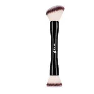 EMYA Dual-Ended Contour & Blush Makeup Brush E02 - Powder & Cream Blending Brush, Soft Vegan Bristles, Seamless Face Sculpting Tool