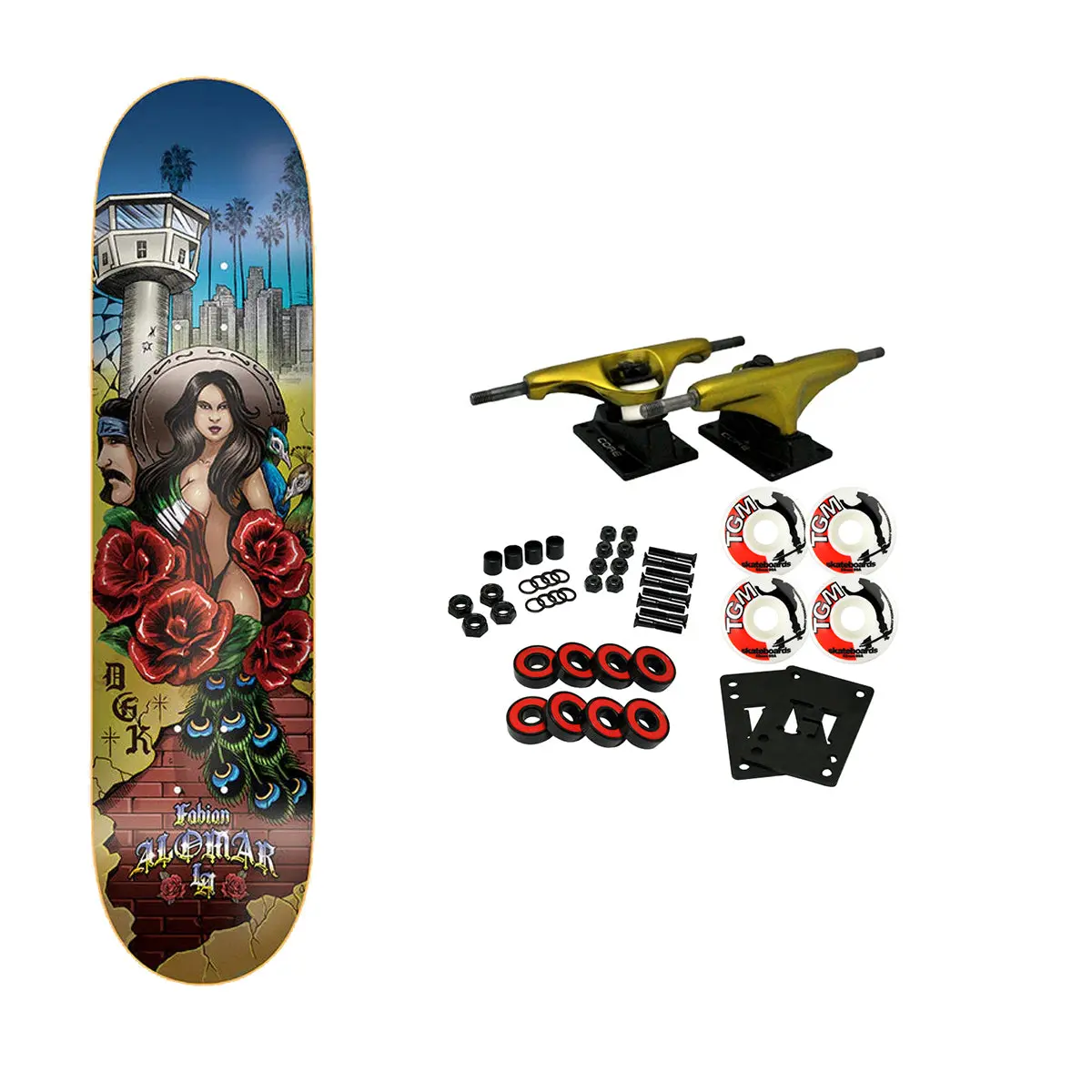 DGK Skateboard Complete Fabian Alomar Street Soldier 8.25" x 31.85"