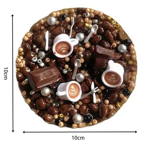 Reusable Coffee Scratch Pad (10cm x 10cm) - Remeltable Coffee Cup & Chocolate Bean Model, Stress Relief Gadgets, Anxiety Relief Products, Unisex Skin Scratching Gift Tool
