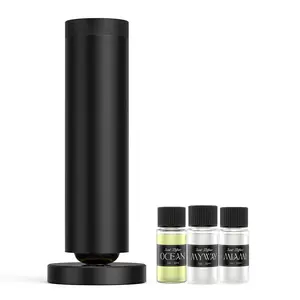 Waterless Diffuser with 90ML Essential Oils Aromatherapy for 1000 Sq Ft Home Hotel Adjustable Mist Tier Scent Starter Kit with Night Light Black Herbal Diffuser Scented Perfume humidifier diffuser
