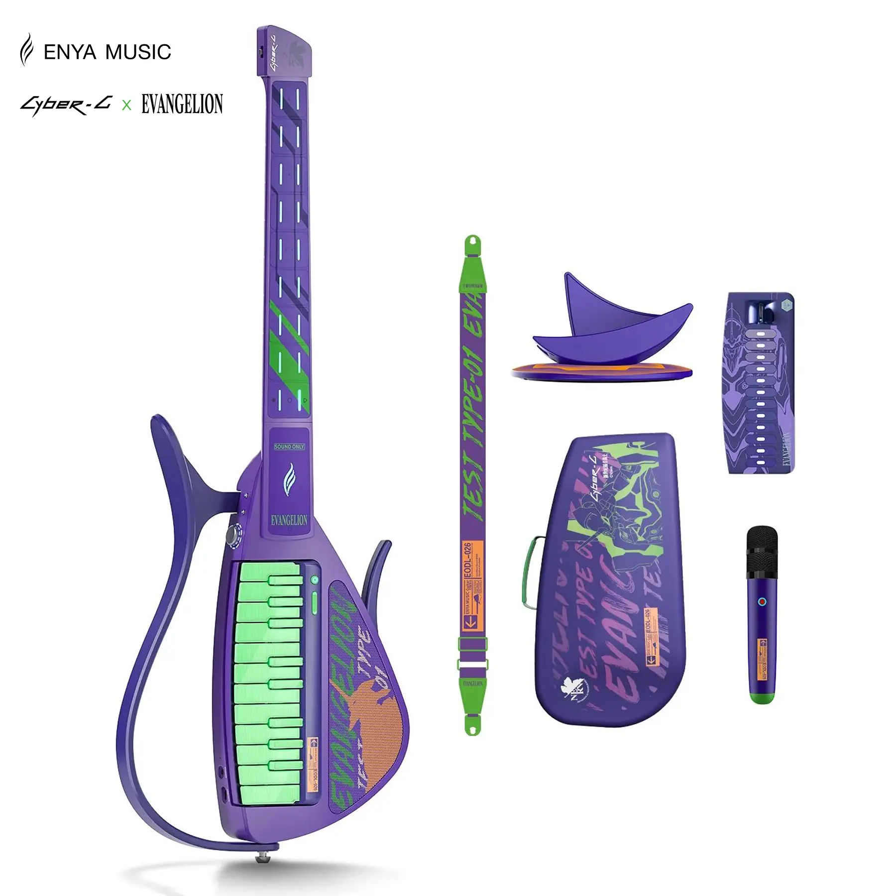 【Music Evolved】Official EVA Collaboration Enya CYBER-G Smart Guitar, Stringless Guitar with APP Learning,Built-in Effects & Bluetooth,Portable Guitars for All Skill Levels,Gift Box Set, Christmas Gift, TikTokShopHolidayHaul