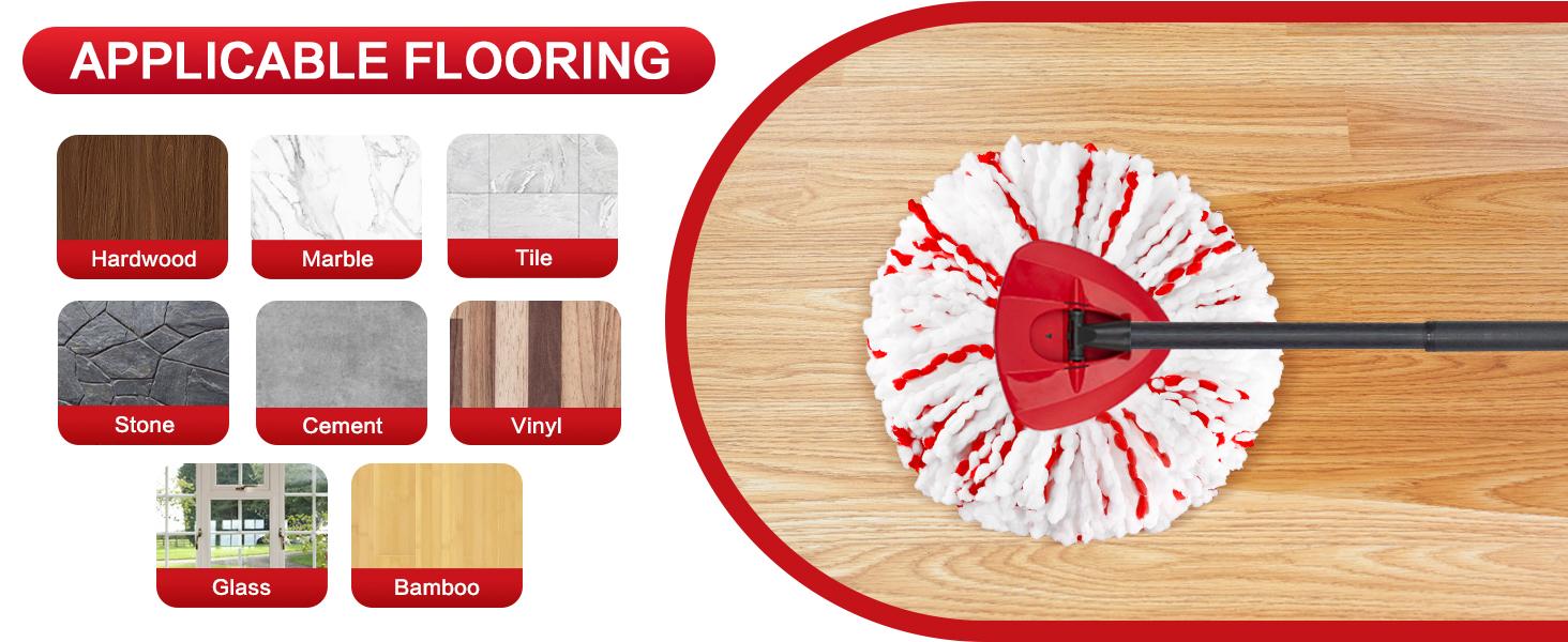 Washable Microfiber Spin Mop Head