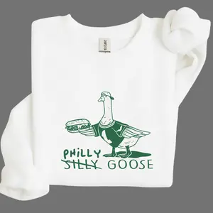 Philly Silly Goose Sweatshirt, Funny Philadelphia Sweatshirt, Philly Phanatic Crewneck, Cute Duck Sweater, Philadelphia Sports Fan Apparel, Funny Quote Sweatshirt, Eagles Fan Gift, Unisex Adult Top, East Coast Style