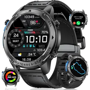 Compass Smartwatch with Calling, 170+ Sport Modes Fitness Tracker, Pedometer/IP68 Waterproof 1.43'' Smartwatches