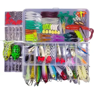 Lures Freshwater Bait Tackle kit Tackle Box Including crankbaits topwater and More Fishing Gear for Bass Trout Salmon