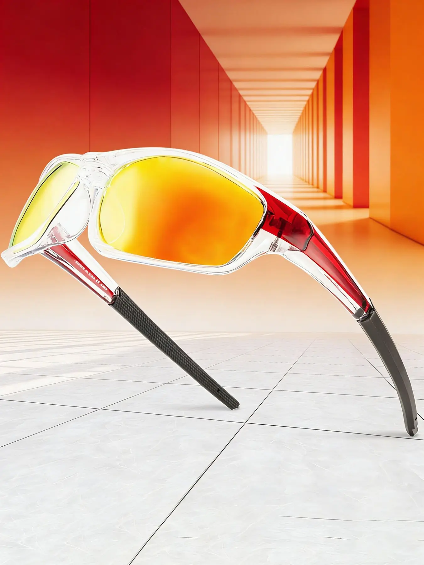 Clear Frame Sunglasses, Trendy Casual Colorblock Sunglasses for Women and Men, Fashion Accessories for Everyday Use and Outdoor Activities