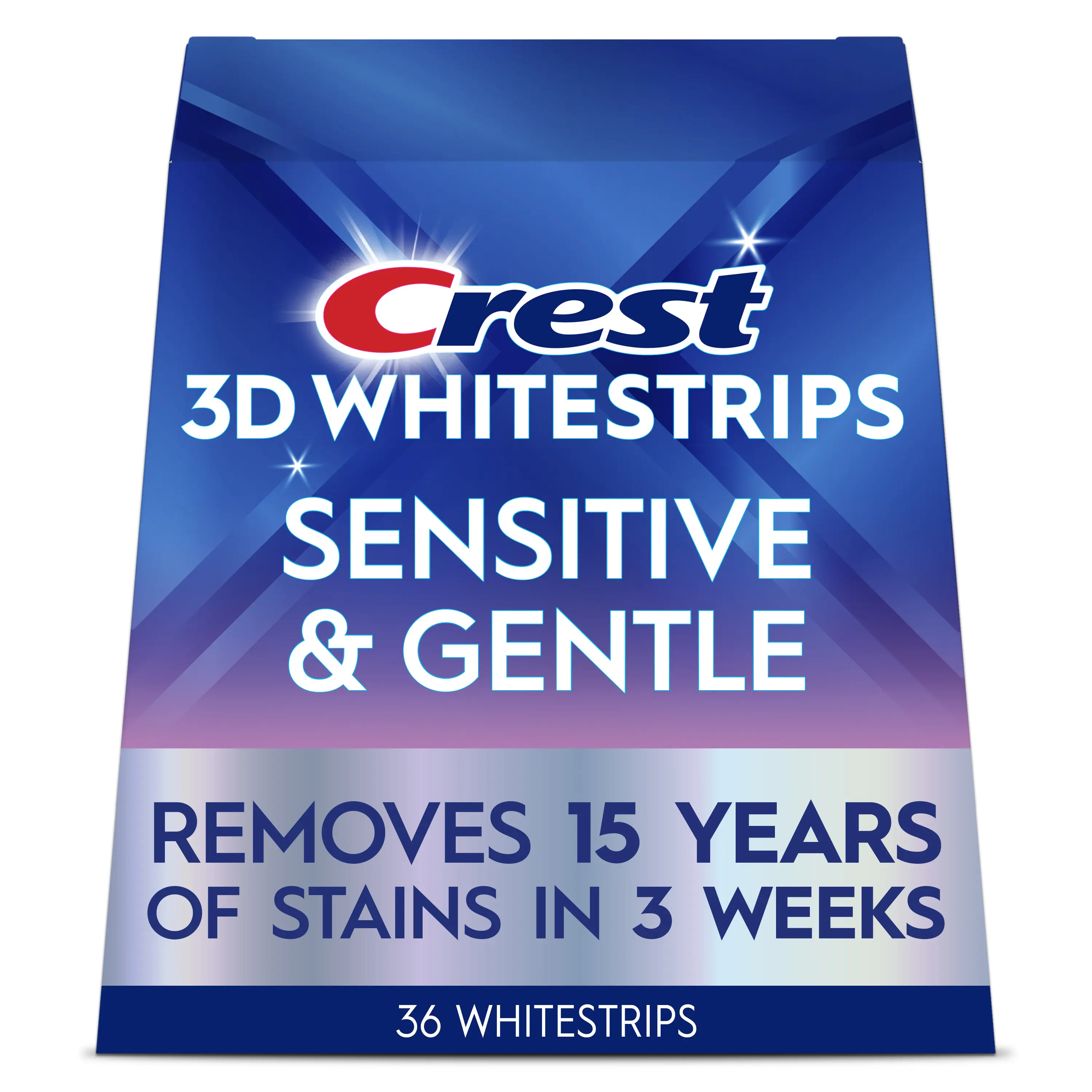 Crest 3D Whitestrips Sensitive & Gentle At-home Teeth Whitening Kit