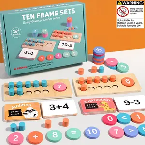 Educational Toy for Young Learners, Wooden Basic Arithmetic Learning Tool, Fun Math Games & Activities, Child Development Aid, Math Learning Tools