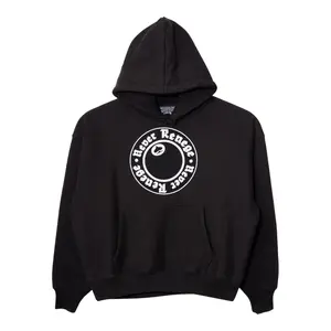Denim Tears x Stussy Never Renege Logo Hooded Sweatshirt Black White