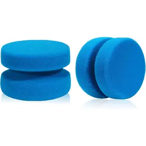 Round Paint Sponge – 2PCS 3.1 Inch Double-Sided Art Craft Sponge for Painting, Car Waxing & Kitchen Cleaning, Wall Repairing – Soft, Reusable Multi-Use Paint Applicator