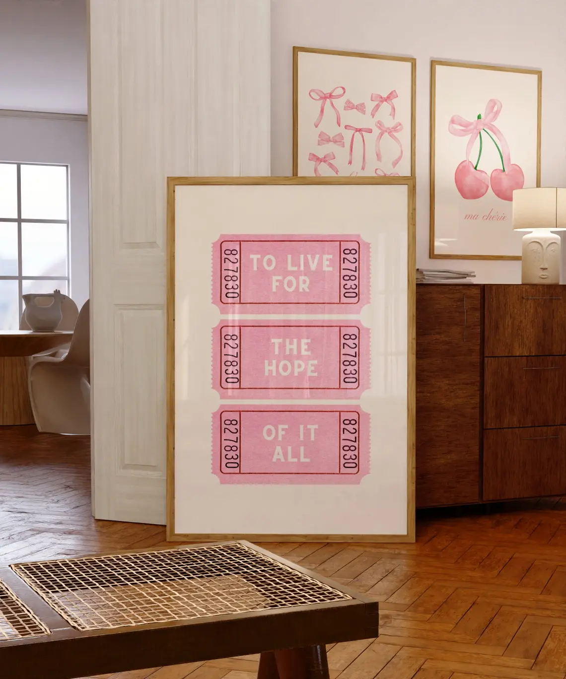 To live for the hope of it all, Coquette room decor, Movie ticket stub print, Wall Art, Dorm Room Decor Wall art, August Lyrics Wall Art