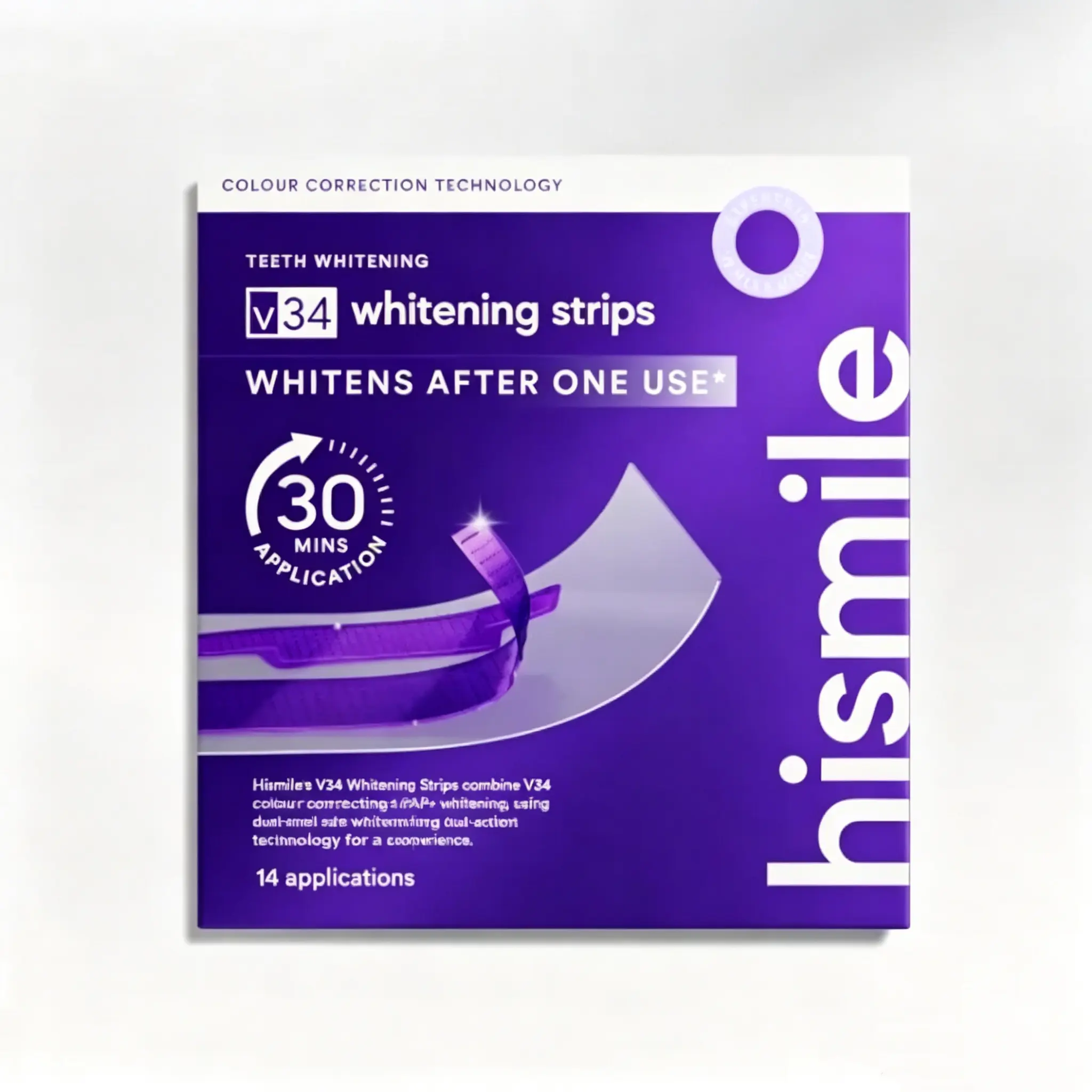 Hismile V34 Whitening Strips, Teeth Whitening Strips, Purple Tooth Whitening, Combining Whitening and Colour Correction