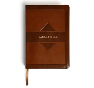 RVR 1960 Biblia letra grande tamaño manual edición tierra santa, café símil piel Mass Market: Santa Biblia (Spanish Edition) - Imitation Leather Book