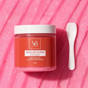VB Azucar Glow Exfoliant & Brightening Sugar Scrub 100g, Natural Hydrating Facial & Body Cleanser, Gentle Sugar Exfoliator for Smoother Skin, Refines Texture & Boosts Radiant Complexion