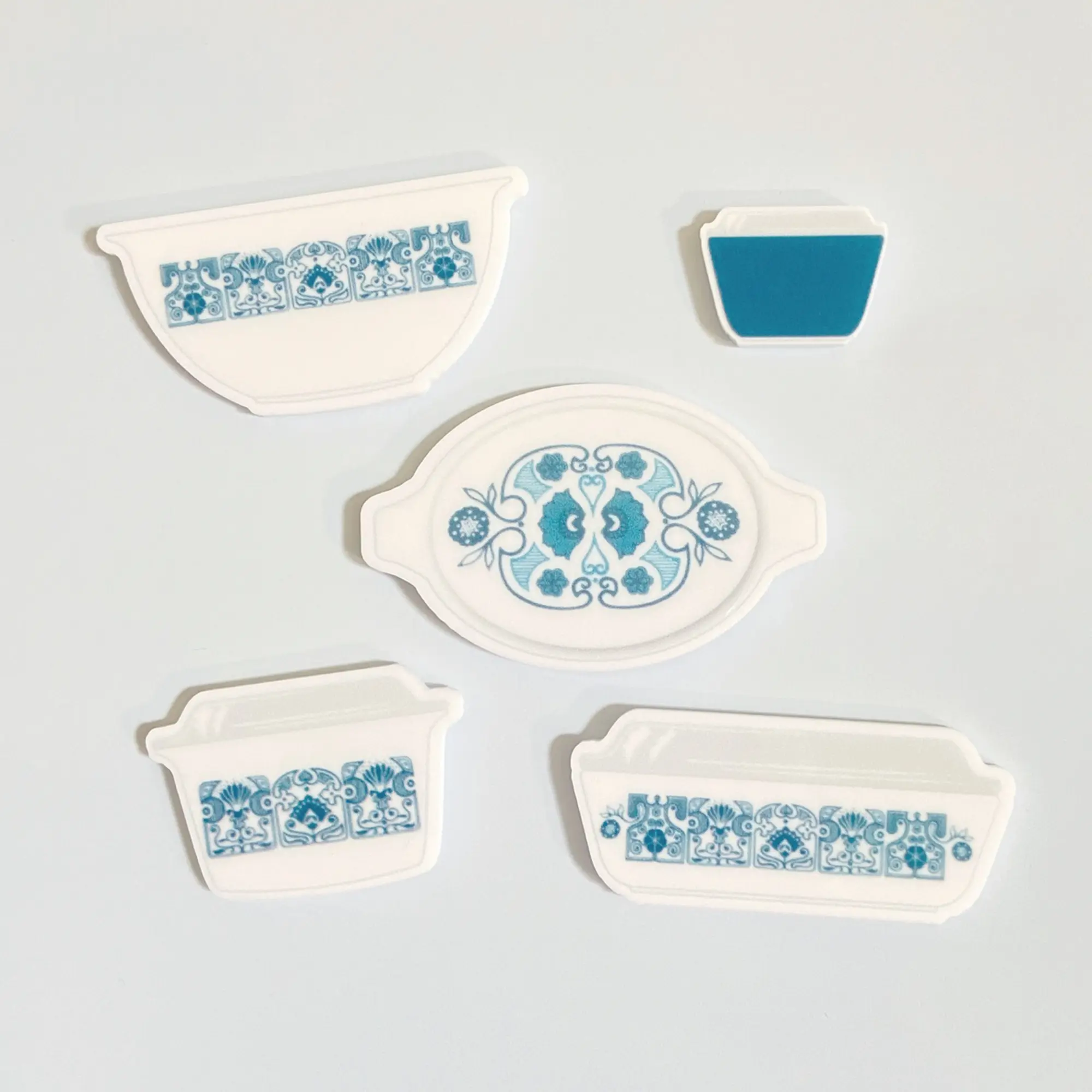 Horizon Blue Pyrex Magnets, Vintage Blue Horizon Cinderella Bowl Fridgie, Pyrex Gifts, Retro Kitchen Pyrex Decor