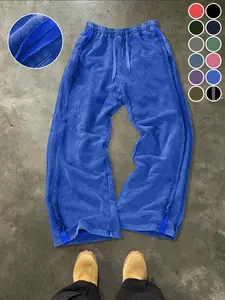 Charcoal Washed Wide Leg Pants, Loose Fit Elastic Waist Soft Comfort Sportswear, Workout Casual Baggy, Oversized Charcoal Gray Vintage Wash Pants, Unisex Y2K Streetwear, Tricot sweatpants