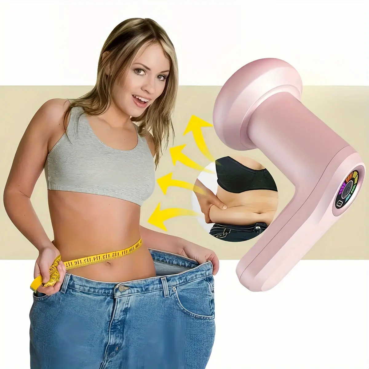 JOYYH Fat Massager, Multi-function Vibration Massager, 5 Massage Heads, Handheld Portable Massager Effectively Relaxes Muscles, Relieves Stress, Burns Body And Belly Fat, Suitable For The Whole Body, Best Choice For Home And Gift Giving