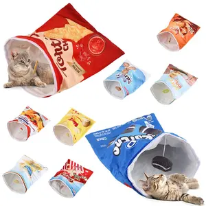 Collapsible Pet Tunnel Toy, 1 Count Interactive Cat Sleeping Bag with Plush Ball, Pet Self Interactive Toy, Fun and Exercise Toy for Indoor Cats