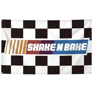 Shake N Bake Flag - Rally Your Crew with This Motivational 3x5 FT Banner Perfect for Race Days Tailgates & Victory Locker Rooms