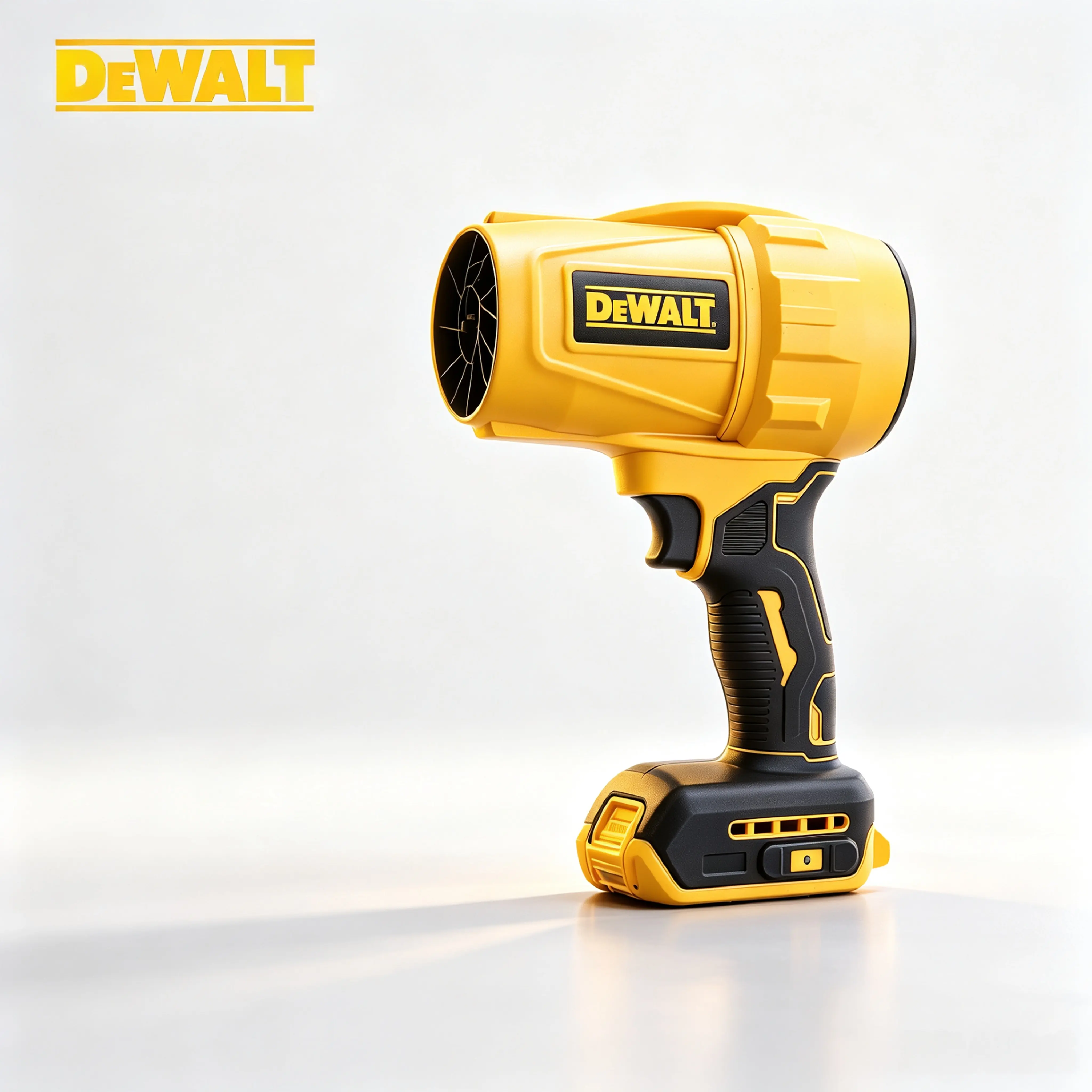 DEWALT 21V Brushless High-Velocity Blower Set with Tapered Battery Tool, Impact-Resistant, Lock-On Trigger, Leaf Removal, Debris Removal garage use