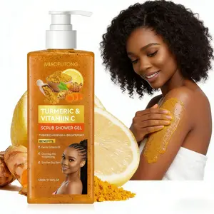 Turmeric Vitamin C Scrub Body Wash Cleansing Hydrating 520ml, gently moisturizing and soothing the skin with a long-lasting fragrance