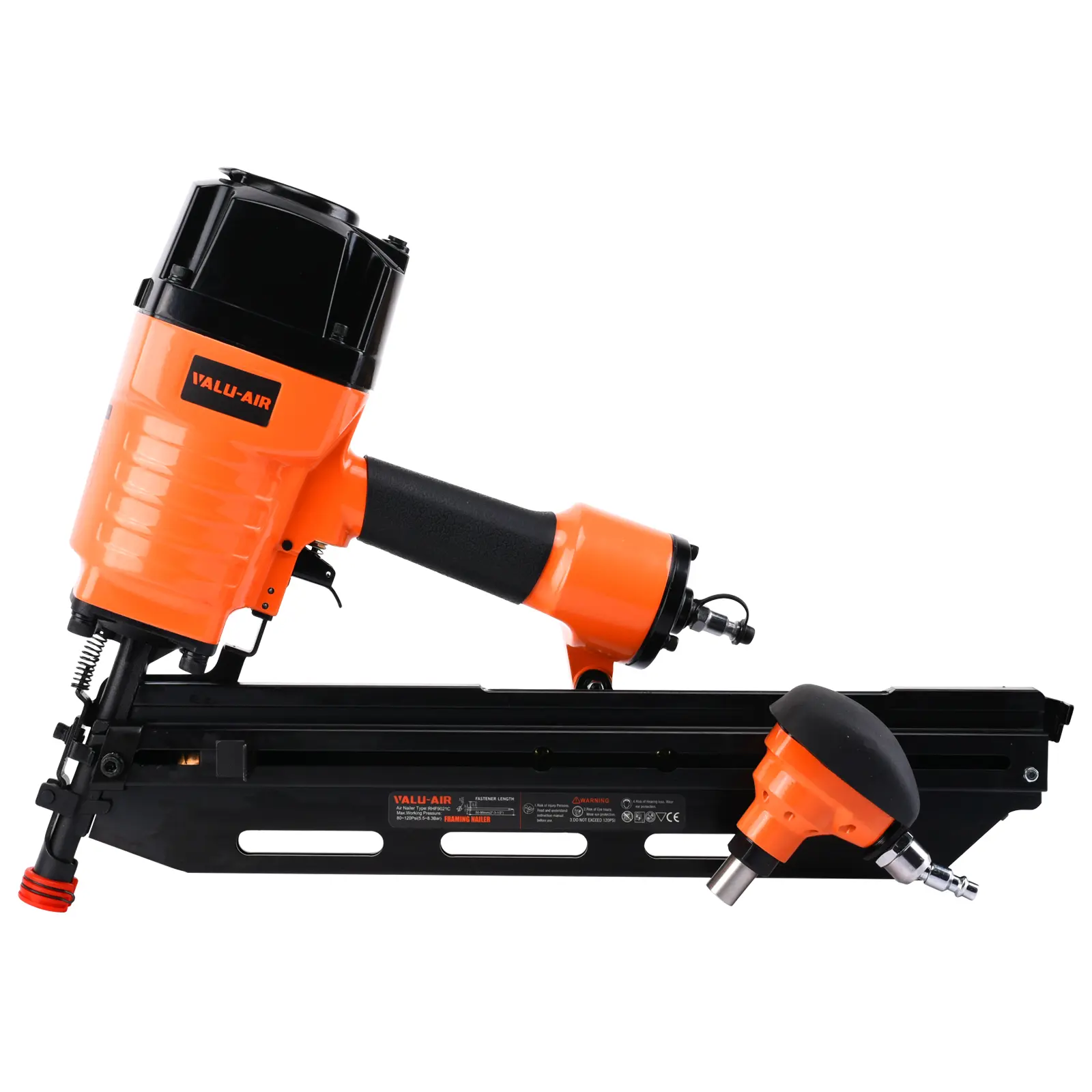 Valu-Air RHF9021C-PN 21-Degree Full Round Head Framing Nailgun, 3-1/2" Power Tool, Hardware with Palm Nailer