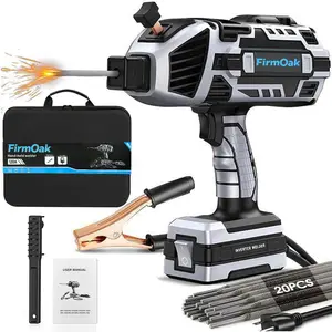 FIRMOAK Portable Electric Welding Machine,110V Portable Welder Handheld with IGBT Inverter 5 Variable Current Adjustment,Portable ARC Welder Gun, Fits for 3/32" Wire Rods Complete Welding Kit for Home, Auto Repair & Construction