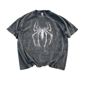 [Washed T-Shirt] Vintage Spider Graphic Shirt, Pump Cover Spider Shirt, Cotton, Full Colors, Full Sizes, For Men, For Women