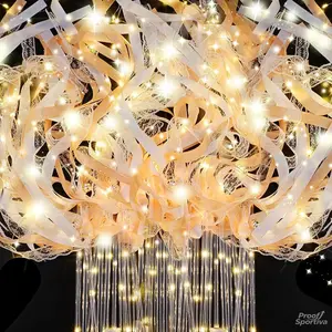 Proof Sportiva 30PCS LED Fairy Sticks (Ribbons & Bells) Party Lights for Weddings Graduations Festivals Carnivals Concerts Birthdays Valentine Mother’s Day Decor