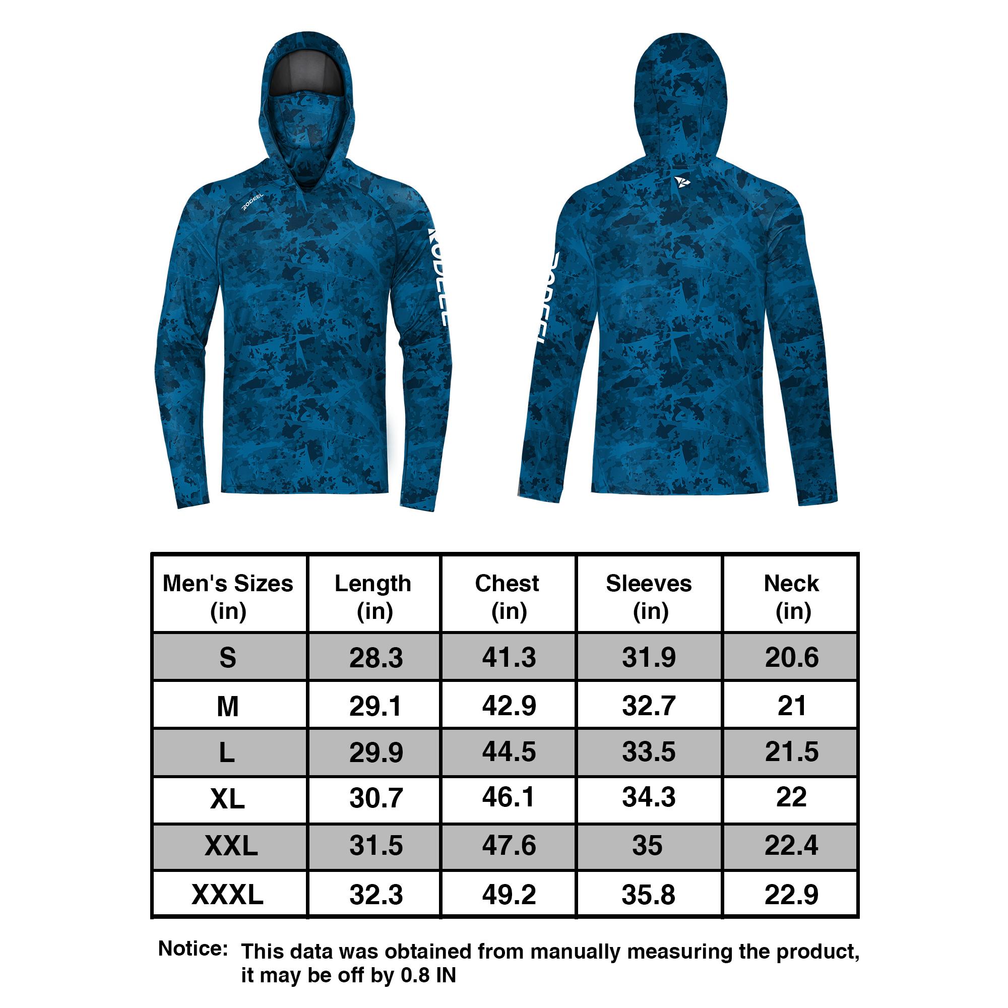 【RODEEL】934 Sun Hoodie Shirts w/ UV Detection Logo Mask Neck Gaiter Thumbhole Men UPF 100+ Sun Protection Long Sleeve Lightweight Quick Dry Moisture Wicking Breathable Cooling Athletic Activewear for Outdoor Sports Fishing Boating Construction Roofing 【RODEEL】934 Sun Hoodie Shirts w/ UV Detection Logo Mask Neck Gaiter Thumbhole Men UPF 100+ Sun Protection Long Sleeve Lightweight Quick Dry Moisture Wicking Breathable Cooling Athletic Activewear for Outdoor Sports Fishing Boating Construction Roofing