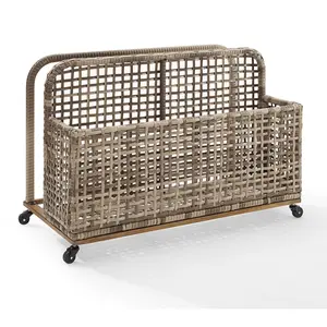 Crosley Ridley Outdoor Wicker & Metal Pool Storage Caddy