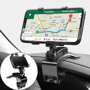 Universal Car Phone Holder Mount 360 Degrees Rotation Dashboard Phone Holder Fit 4-6.5 inch Phone [Upgrade Clip Never Fall] Car Phone Mount for iPhone,Samsung,Google