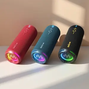 W-KING 40W Bluetooth Speakers, IP67 Waterproof Portable Outdoor Speaker with Customized EQ, 360° Sound, Dual Voice Coil, Lights, V5.3/TF/AUX Features