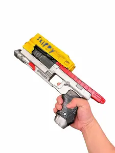 Kinstore 17.5" Cyberpunk Fantasy Skippy PU Foam Gun for Video Game Cosplay Costume Replica
