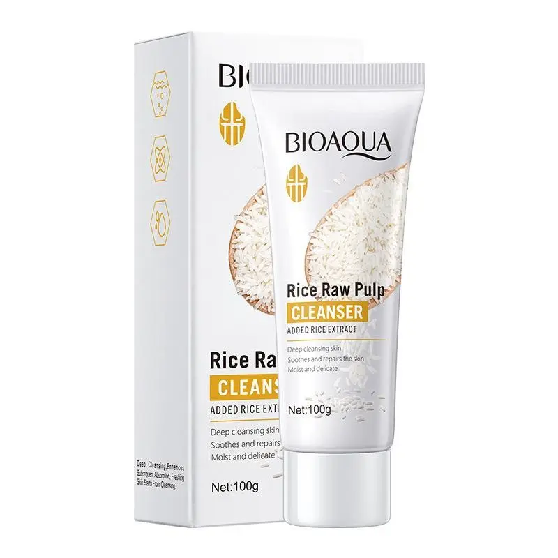 Deep Cleansing Rice Pudding Face Gel, 100g Daily Gentle Moisturizing, Hydrating & Skin Repair Facial Wash Natural Cleanser, Moisture Hydration Cleanser, Gentle Cleansing Formula, Suitable for Sensitive Skin Care Routine, Soothing Gel Cleanser