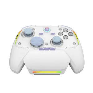 AJAZZ GP100 NS wireless, Gaming Controllers, RGB charging base full mechanical button Hall double trigger macro programming Six axis somatosensory e-sports game controller for PC+Switch+Android+IOS