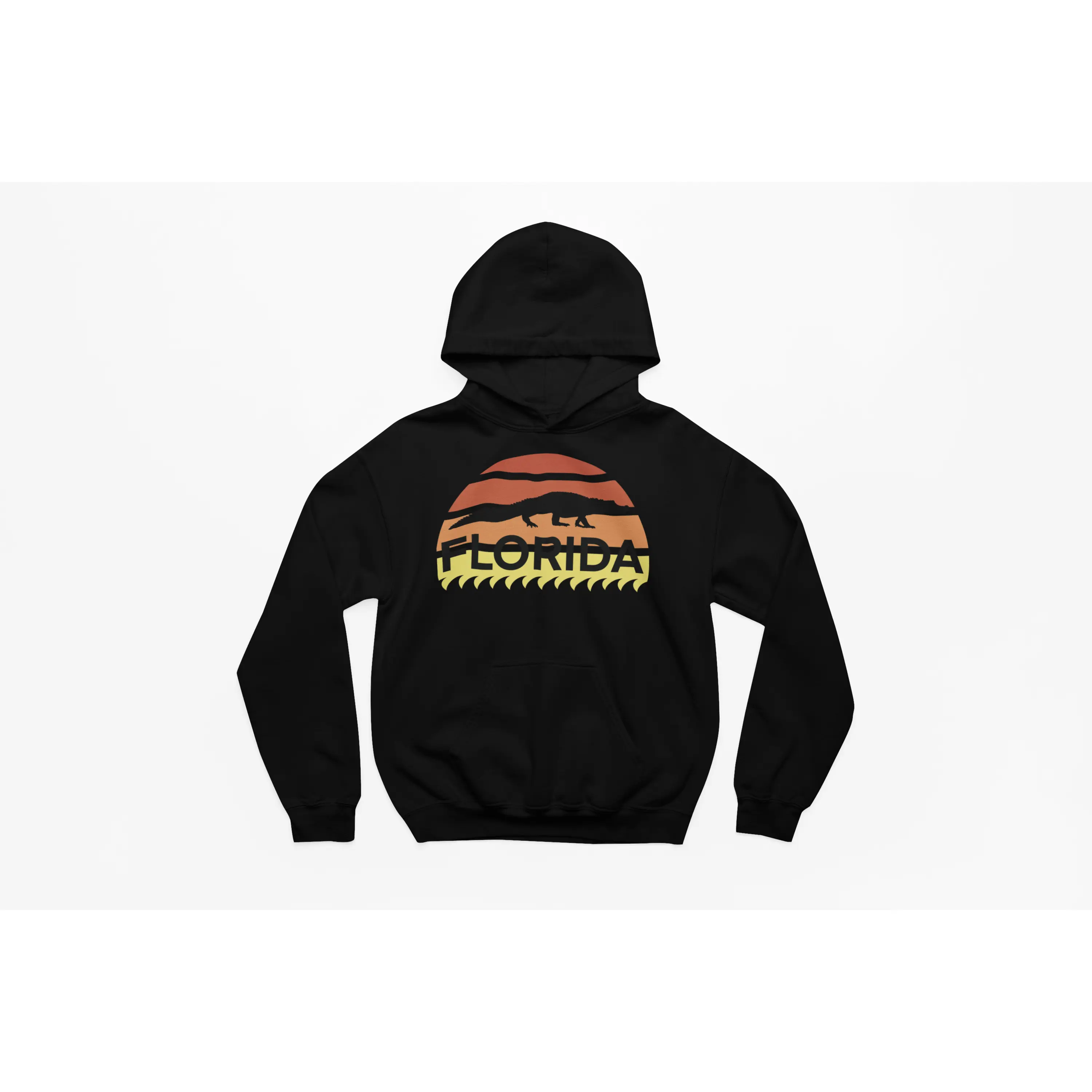 Florida Sunset with Gator Hoodie