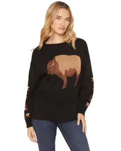 Cotton Women's And Rye Buffalo Crew Sweater - Crk506x