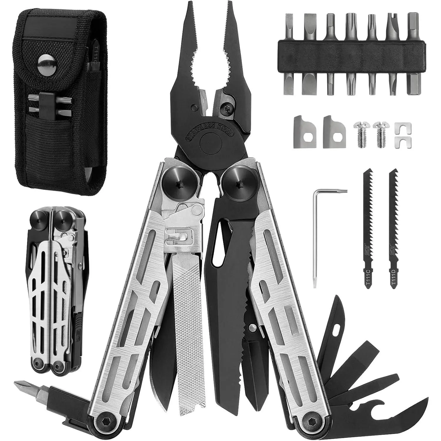 Multitool Pliers Pro BI2045, Foldable Multitools with Replaceable Wire ...