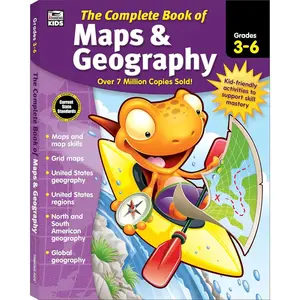 Complete Book of Maps and Geography Workbook, Global Geography for Kids Grades 3-6, United States Geography and Regions, Map Skills, Time Zones, Oceans Paperback – July 27, 2017