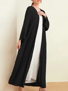 Women's Plain Drop Shoulder Oversized Baggy Cardigan, Long Sleeve Loose-Fitting Knitting Sweater, Casual Fashion for Spring & Fall, Ladies Knitwear