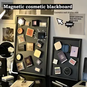 Magnetic Suction Blackboard Cosmetics Storage Board Household Makeup Wall Magnetic Refridgerator Magnets Exhibition Board，Display & Storage Frame (Suitable for Living Room, Bedroom Home Decoration) – Also Ideal for Displaying Photos