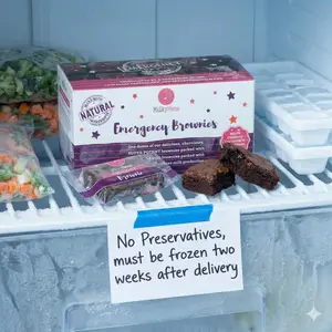 Milky Mama Emergency Lactation Brownies for Boosting Milk Supply - Chocolate Flavored, Natural Ingredients, 1 Dozen Convenient Dessert Snacks for Breastfeeding Moms