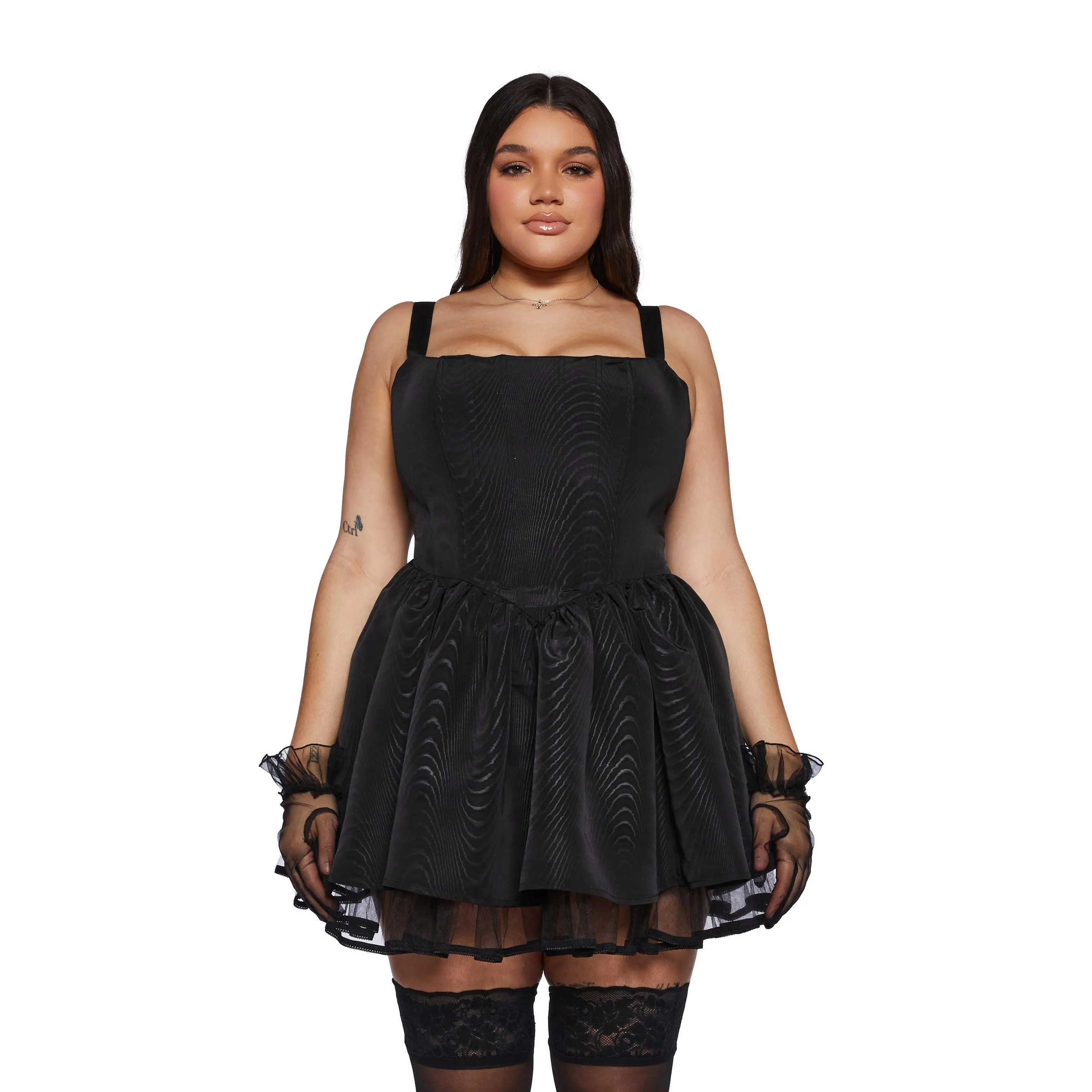 Plus Magic Moves Corset Dress - Black