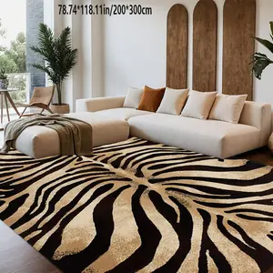 Zebra pattern modern wind area carpet can be machine washed home decoration sofa coffee table mat bedside mat kitchen study home carpet mat Animal Print Rug