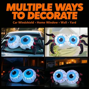 GARIG 5FT Halloween Inflatables Outdoor Decorations Aliens and UFO Build-in LEDs Lights Blow Up Yard Decorations for Garden Lawn Window Indoor Party Holiday Decor