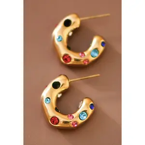 Pop Of Color Huggie Earrings