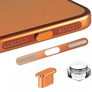 Phone Charging Port Dust Plug + Speaker Dust Sticker for iPhone 17 Pro Max/17 Pro, Dust Proof Set, Cellphone Accessories